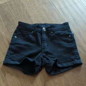 Aeropostale Black Jean Shorts Classic Denim Style